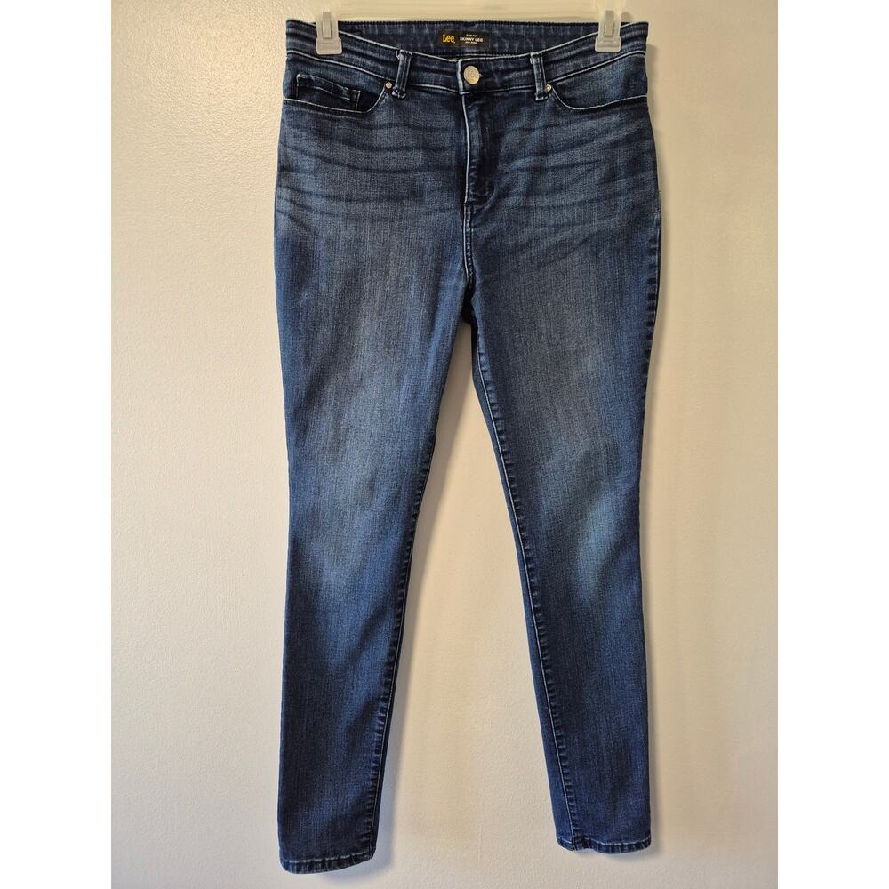 Lee Sculpting Slim-Fit Jeans Women's Size 10 Tall Skinny Leg Blue Denim